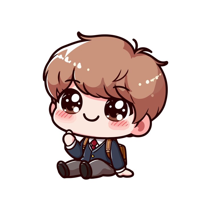 Vetor chibi menino menino bonito ai imagem gerada