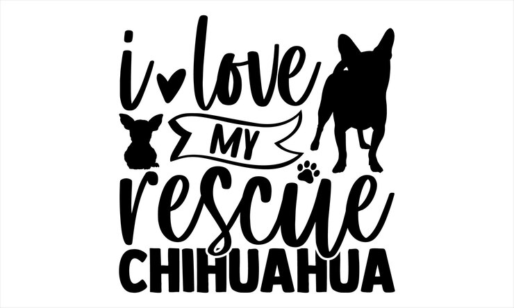 Vetor chihuahua t shirt design ilustração de letras de mão para o seu design caligrafia moderna tipografia