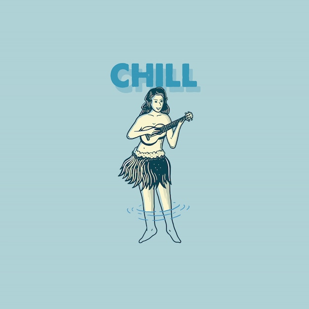 Vetor chill design ilustração para vibes de verão