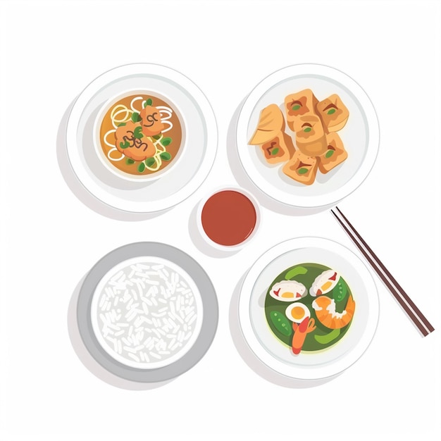 China comida asiática vetor ilustração chinesa cultura asiática refeição fundo tradicional ori