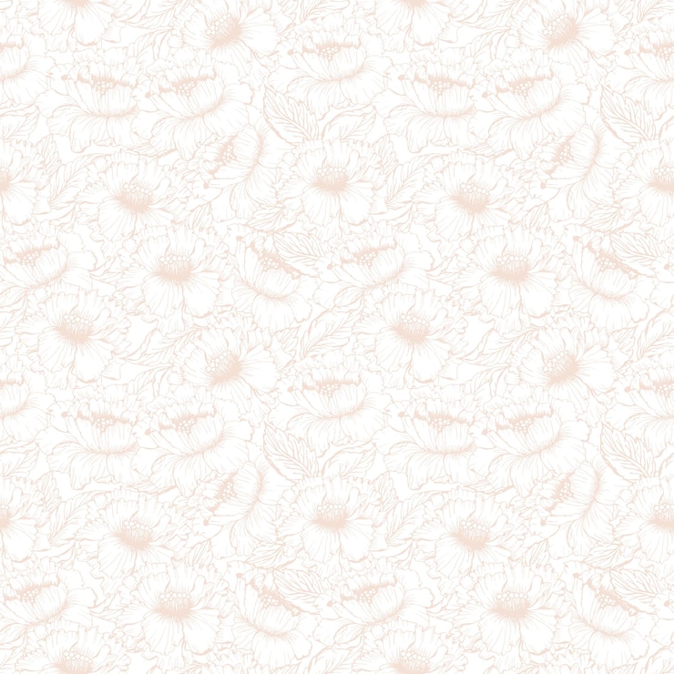 Vetor chines peonies flor com folhas beige fundo monocromático desenhado à mão arte de linha elementos florais para design de superfície padrão sem costura vetorial para tecido tecido papel de parede scrapbook