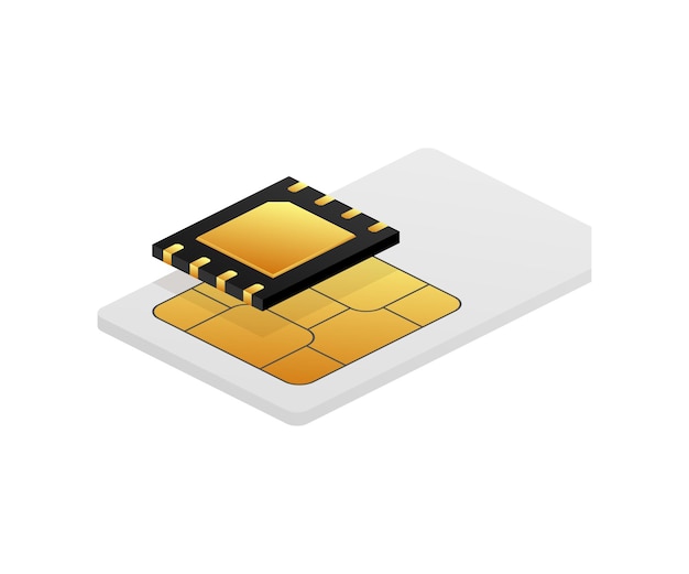 Chip digital e sim em branco