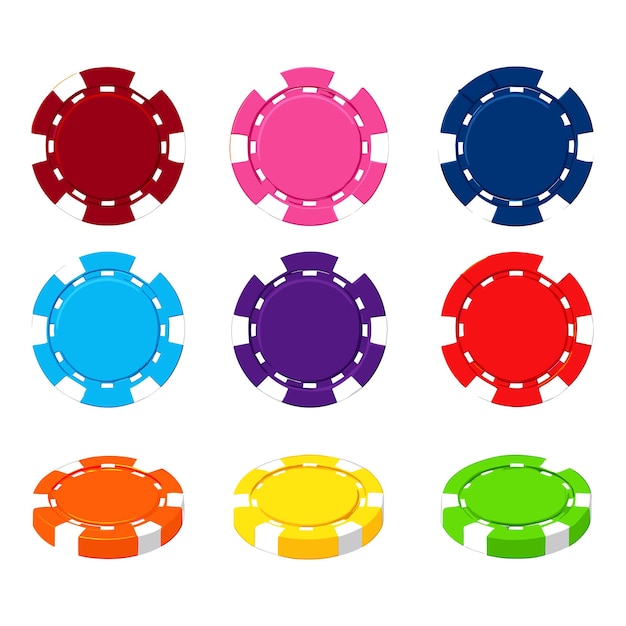 Chips de póquer coloridos para cassino e jogos