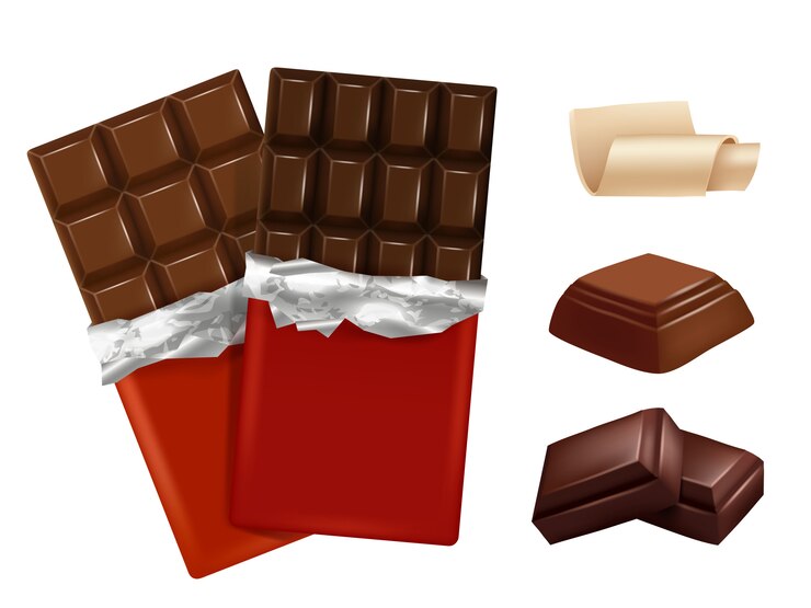 Vetor chocolate branco e escuro.