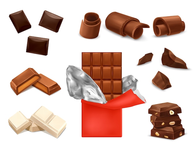 Chocolate com desenho realista