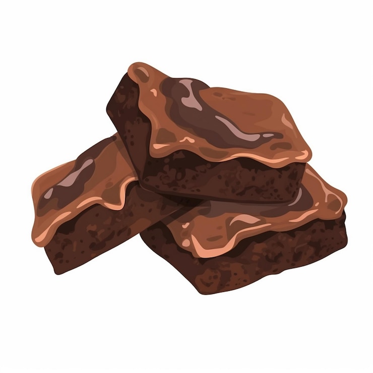 Vetor chocolate comida ilustração sobremesa vetor isolado padaria bolo doce brownie delicioso