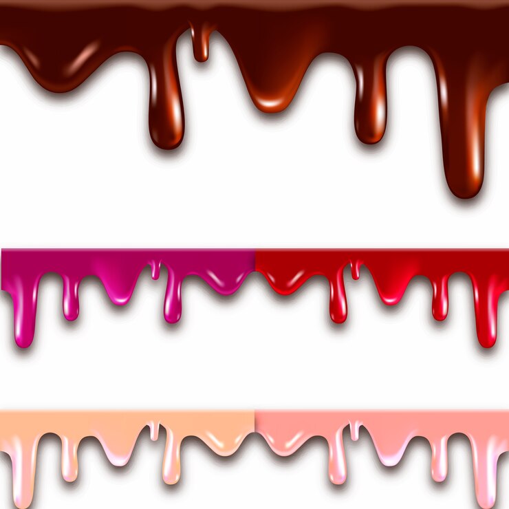 Vetor chocolate derretido realista