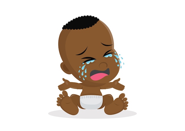 Chorando menino africano.