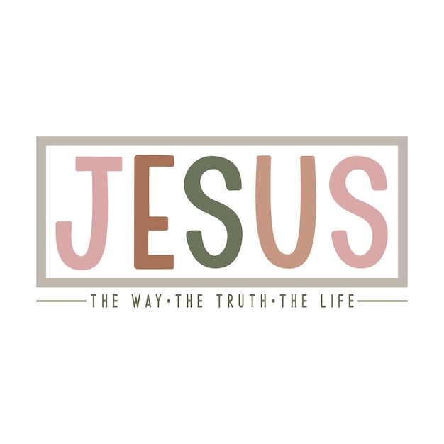 Vetor christian quote design jesus o caminho a verdade a vida