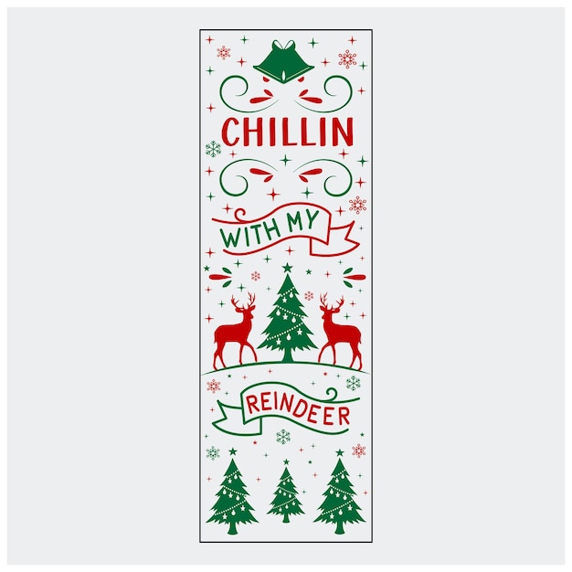 Christmas porch sign vertical porch sign svg bundle para porta e fundo designs