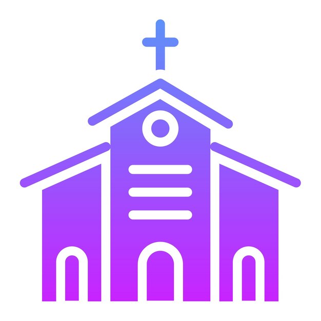 Vetor church vector icon illustration of village iconset