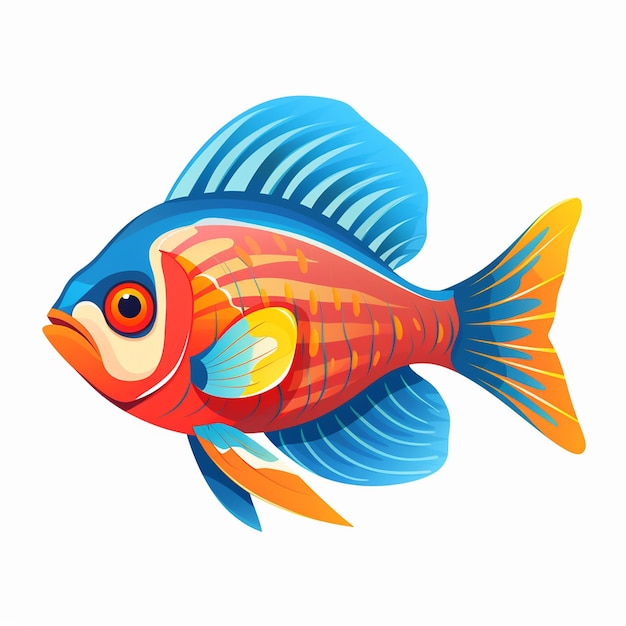 Vetor cíclidos africanos coloridos walleye vector clip art desapareceu prato de pesca cor de enguia