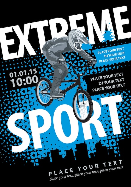 ciclista e esportes radicais