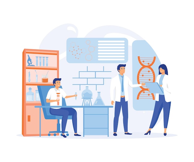 Ciência genética Molécula de DNA pesquisa de laboratório Informação sobre a estrutura genética