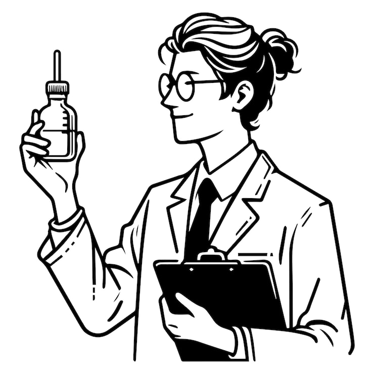 Cientista realizando uma experiência com um reagente