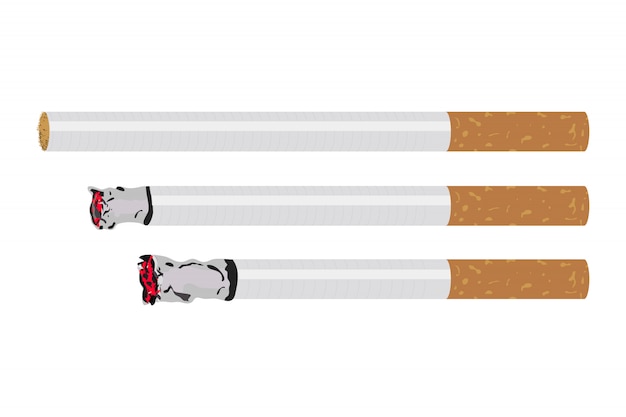 Vetor cigarro design ilustração isolado no fundo branco