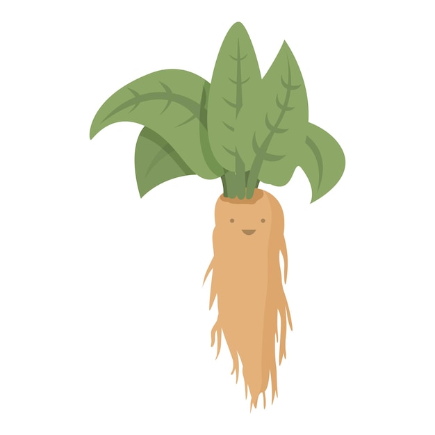 Caractere Vetor Raiz Mandrake Isolado Em Branco Ilustração do