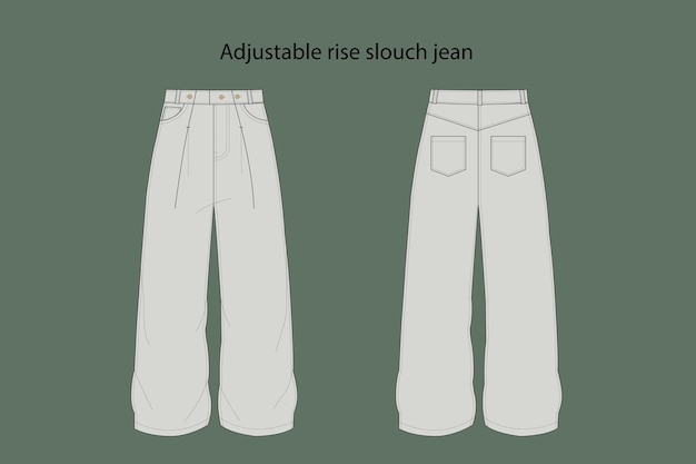 Vetor cintura ajustável slouch jean 1