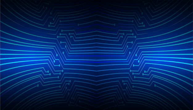 Circuito azul cyber futuro fundo de conceito de tecnologia