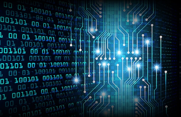 Circuito azul cyber futuro fundo de conceito de tecnologia