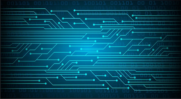 Circuito azul cyber futuro fundo de conceito de tecnologia