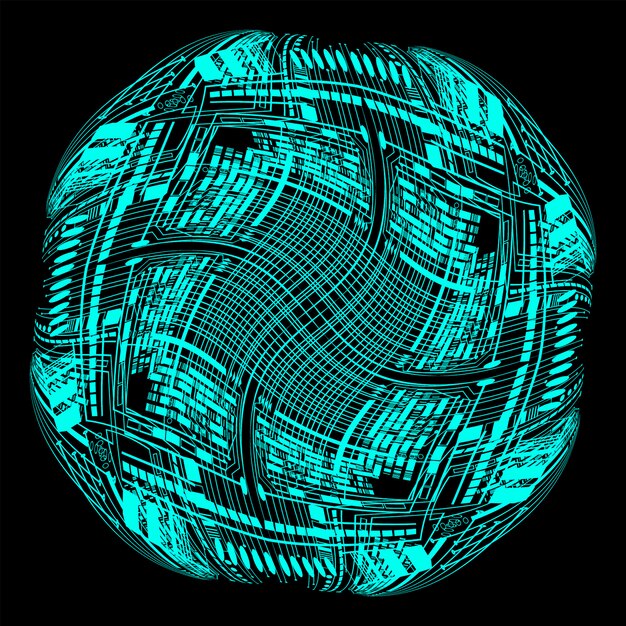 Circuito cyber de olho azul tecnologia futura conceito fundo