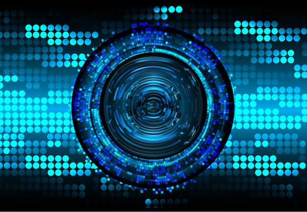 Circuito cyber de olho azul tecnologia futura conceito fundo