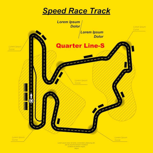 Vetor circuito de condução de rali de montanha