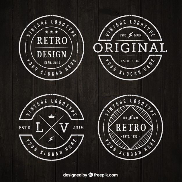 circular coleção logotipo do vintage