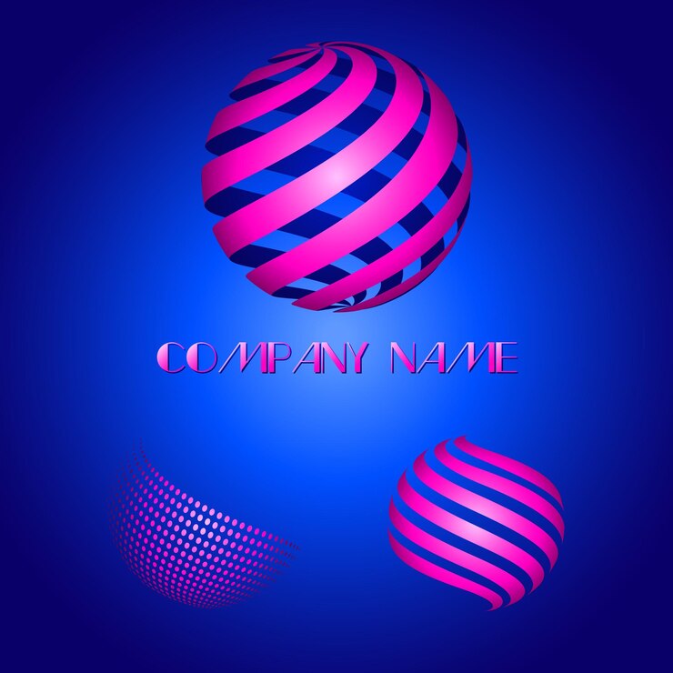 Vetor círculo 3d abstrato para o logotipo da sua empresa