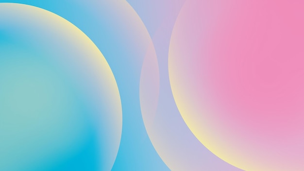 Círculo abstrato rosa azul amarelo gradiente papel de parede de escritório vetor gradiente rosa azul fundo de tecnologia digital forma de círculo abstrato cor-de-rosa azul amarelo fundo de papel de paradeiro gradiente