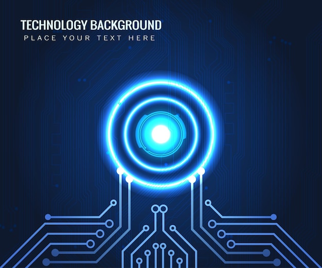 Círculo azul abstrato tecnologia inovação conceito vector background