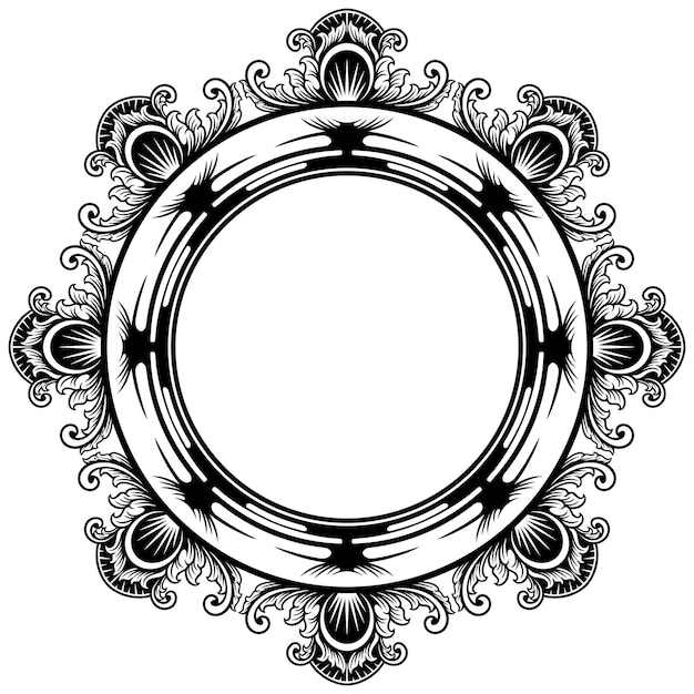 Vetor círculo com ornamento
