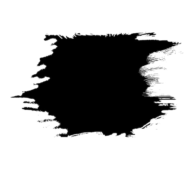 Vetor círculo de grunge vetorial quadro de pincel de traço quadrado de tinta em fundo branco ilustração vetorial redonda