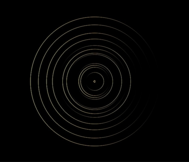 Círculo de ouro elemento de luxo Abstracto para onda sonora