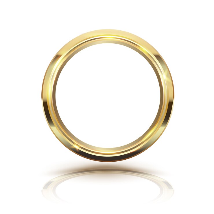 Círculo de ouro isolar no fundo branco