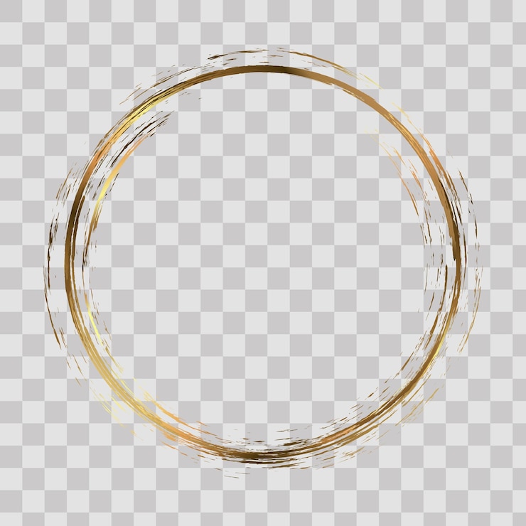 Vetor círculo dourado grunge círculo grunge em um fundo transparente criação de fundos elementos de design