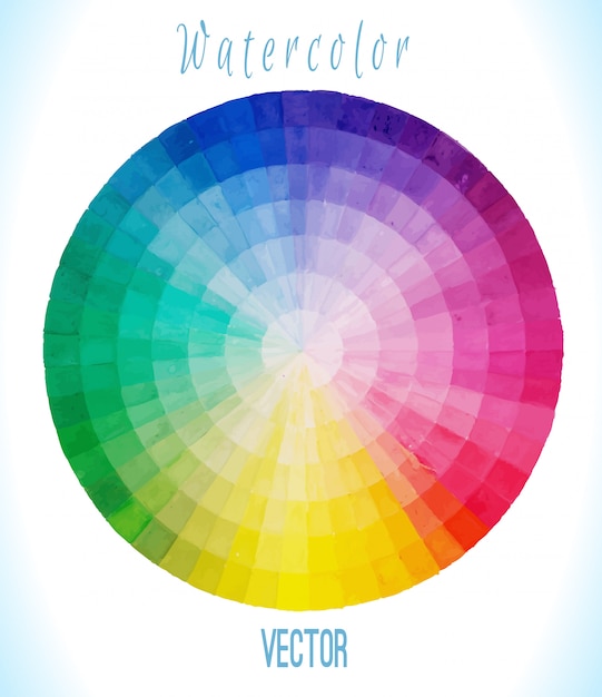 Vetor círculo espectral multicolorido