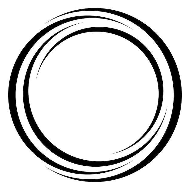 Vetor círculo logotipo alvo digital forma redonda redemoinho órbita loop globo