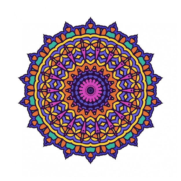 Círculo redondo ornamento com estilo mandala