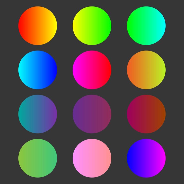 Vetor círculos coloridos com gradiente