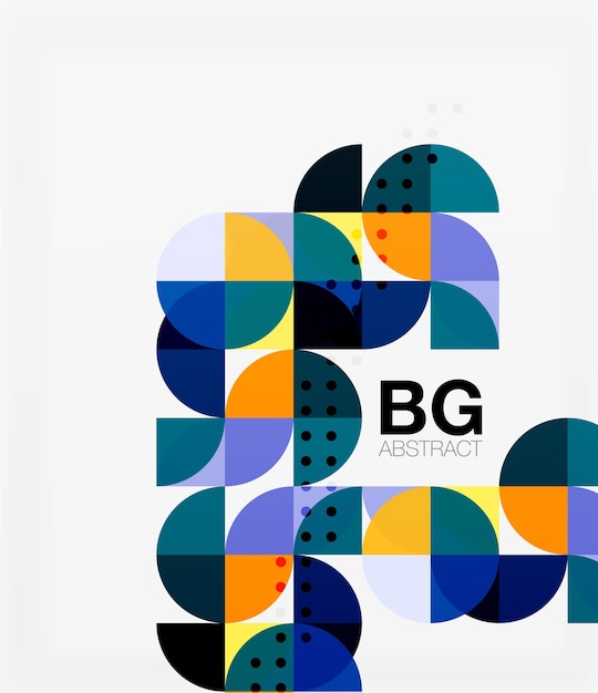 Círculos geométricos modernos e elegantes abstraem fundo de modelo vetorial para opções de número de diagrama de layout de fluxo de trabalho ou web design