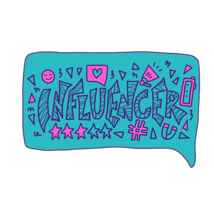 Vetor cita de influenciador desenho de conceito de vetor