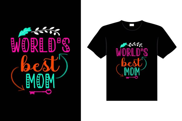 Citação de dia das mães com letras coloridas tipografia de vetor de camisa de mãe feliz design de camisa de mamãe ama