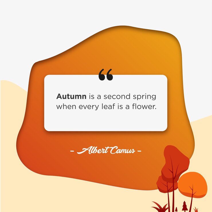 Citação de fundo laranja outono