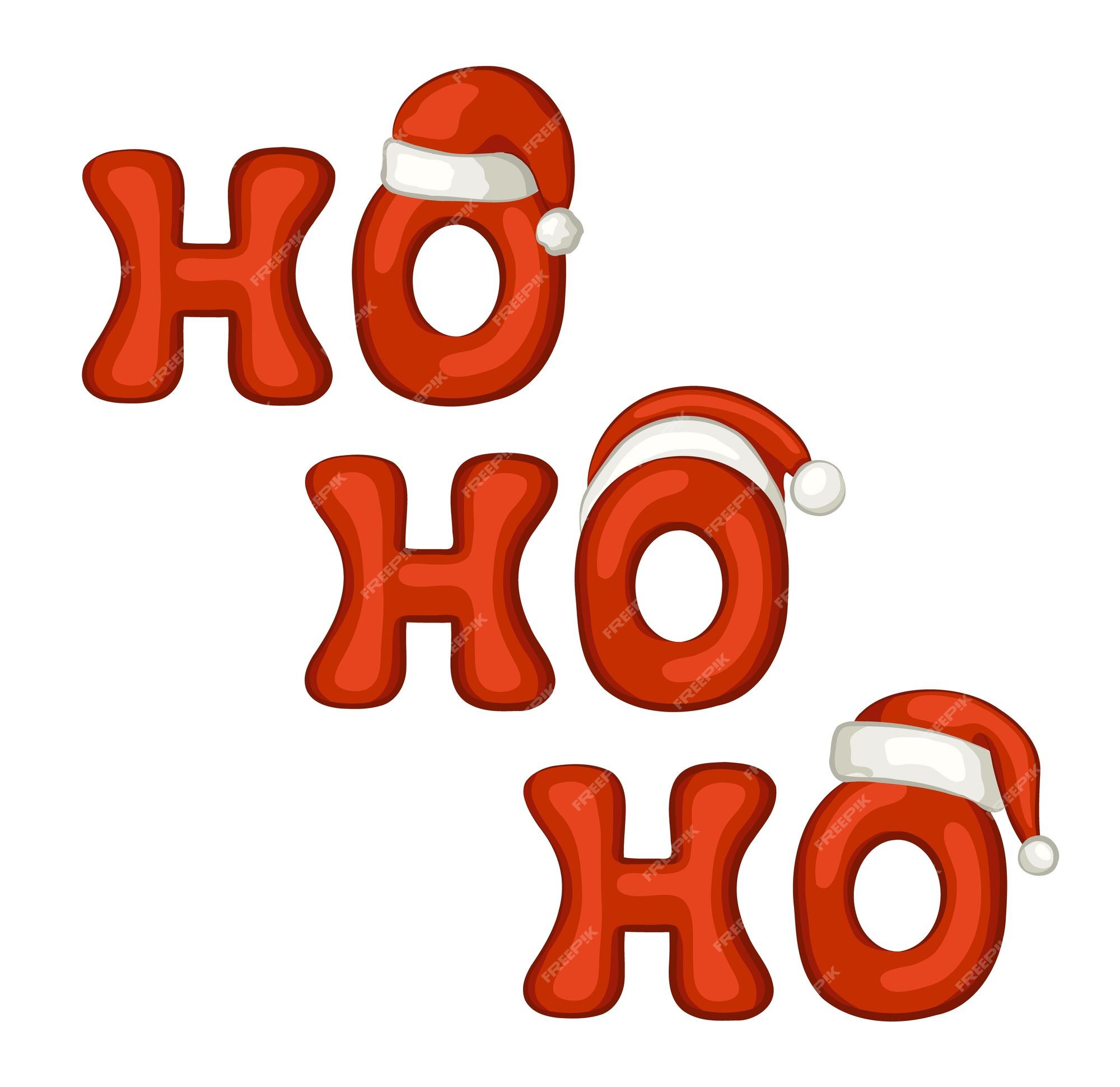 Ho ho ho citação. frase tradicional de natal. papai noel e letras