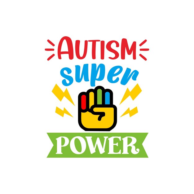 Citações de autismo letras vetor svg