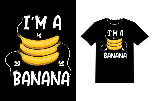 Citações de design de camiseta de tipografia de texto de banana engraçada