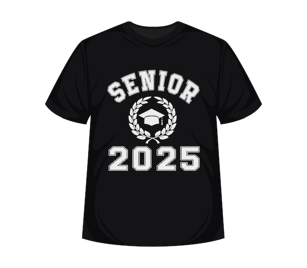 Vetor classe de 2025 letras para saudação texto para desenho de camiseta de formatura