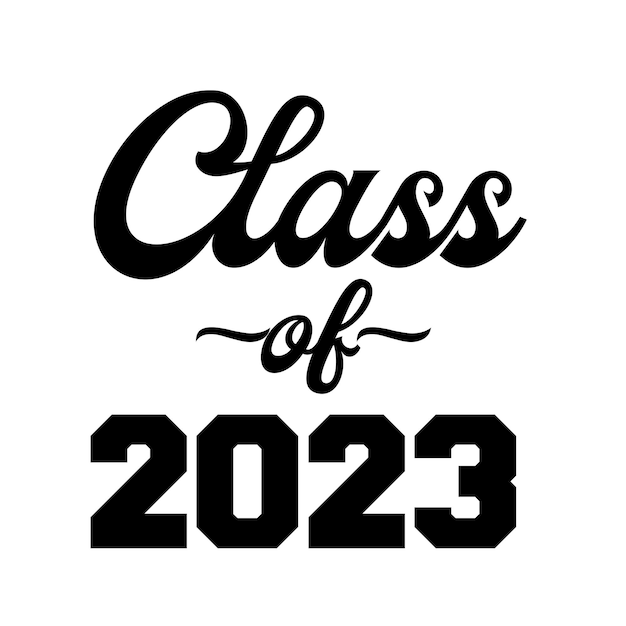 Vetor classe de vetor de texto de 2023, design de camiseta